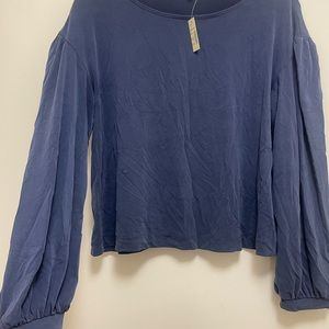 Madewell bell sleeve top in Navy